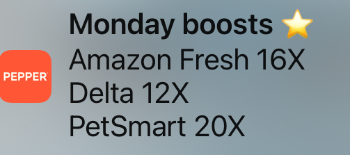 Pepper: Get 16% Back On Amazon Fresh, 12% Delta Airlines & More (Stack with AmEx Offer)