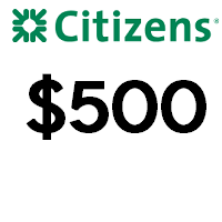 [New & Existing, CT, DE, MA, MI, NH, NJ, NY, OH, PA, RI, VT, VA, D.C., MD, FL] Citizens Bank $250-$500 Savings Bonus ($10,000-$20,000 Deposit Required)